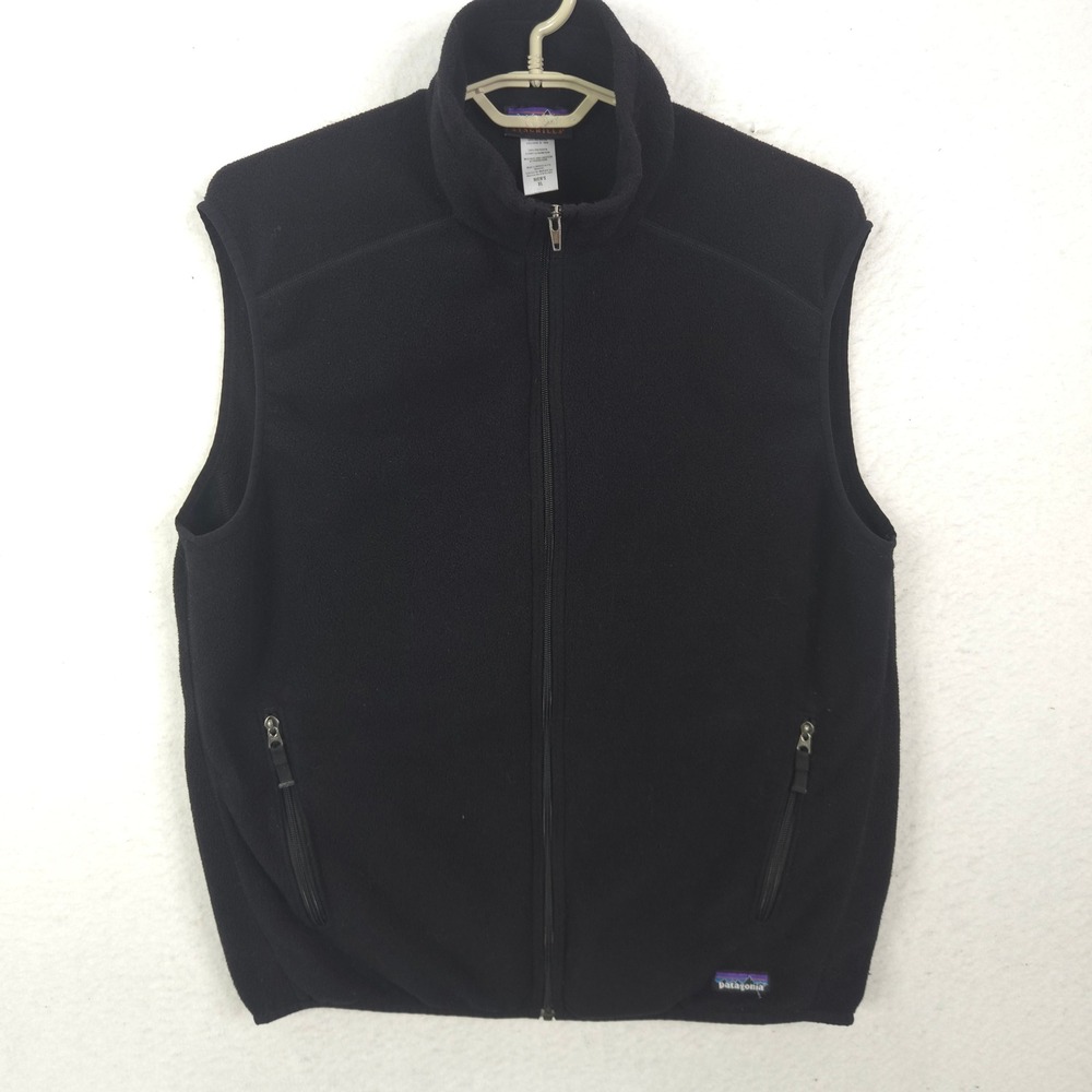 Patagonia Synchilla Fleece Vest Mens XL Black Full Zip Gorpcore Layering